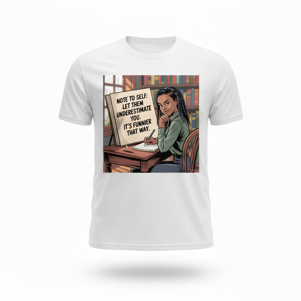 Let Them Underestimate You – Afrocentric Digital Art | Funny Motivational Printable | Comic-Style Wall Decor