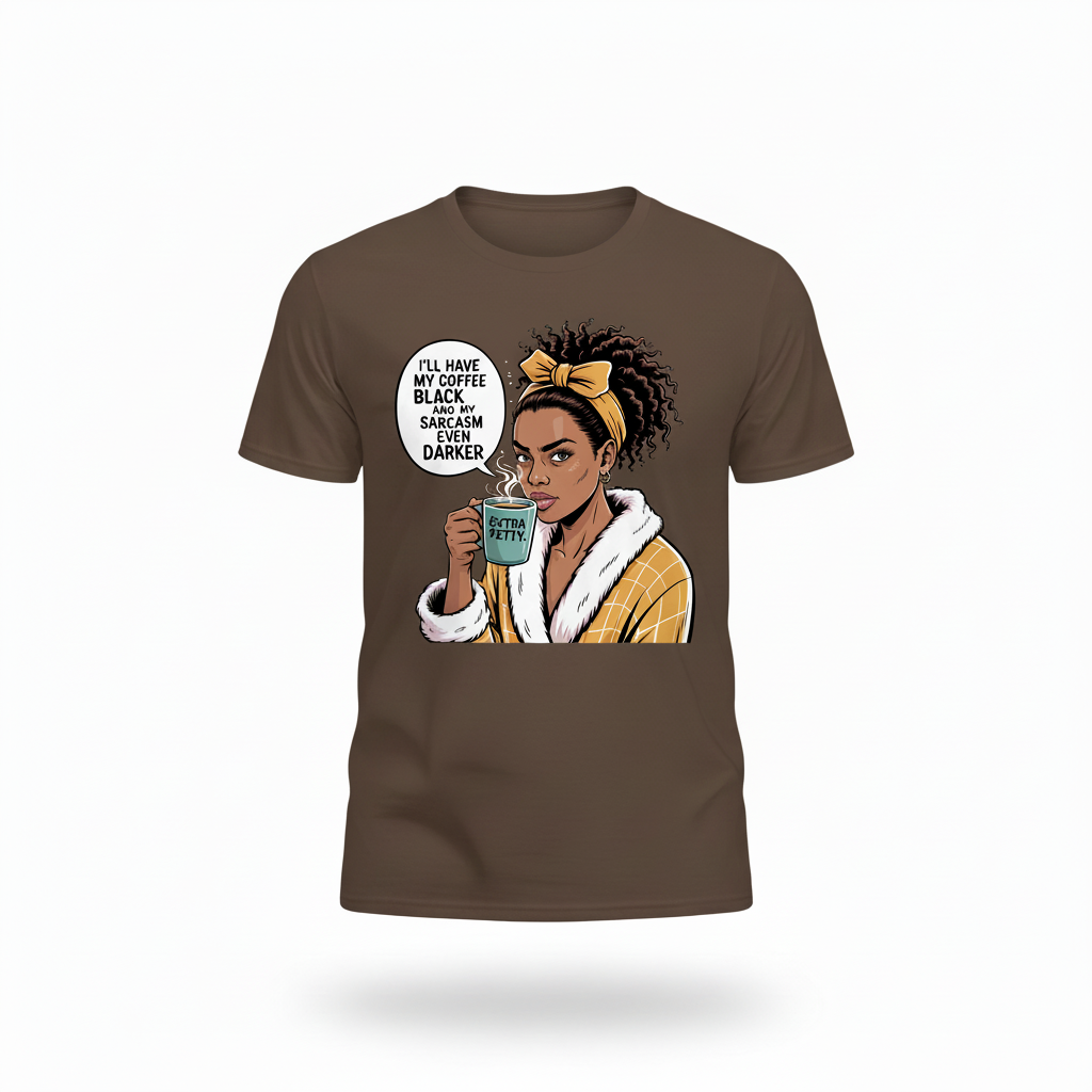 I'll Have My Coffee Black & My Sarcasm Even Darker ‚ Digital Comic-Style PNG