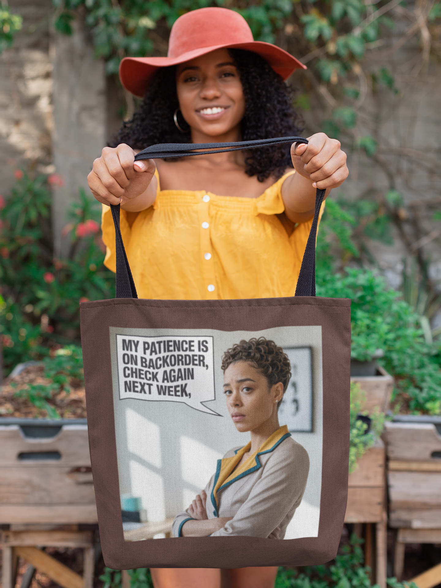 Sassy Wall Art | My Patience Is On Backorder Print | Funny Office Decor | Black Woman Art