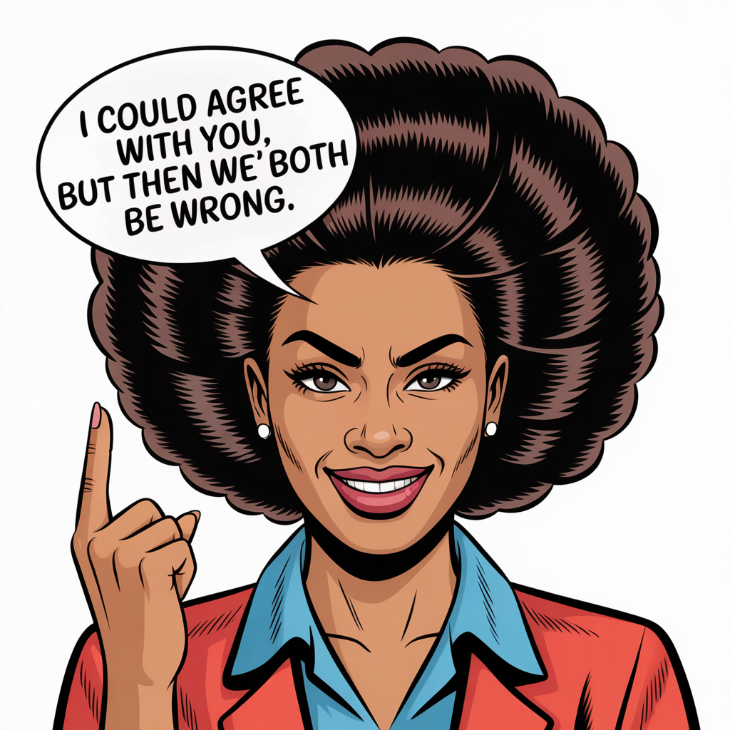 I Could Agree With You – Afrocentric Funny Digital Art | Comic-Style Printable | Sass Quote PNG