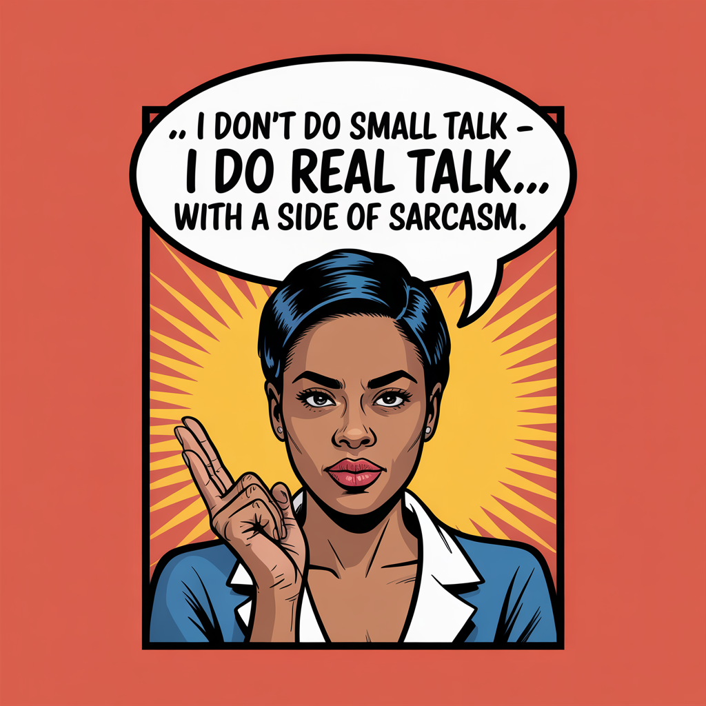 I Don't Do Small Talk (Variant Edition)‚ Real Talk Digital PNG